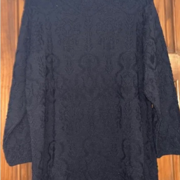Donnkenny Black Pullover Sweater With DesignsWomen Petite Large (1104a) - Picture 3 of 5